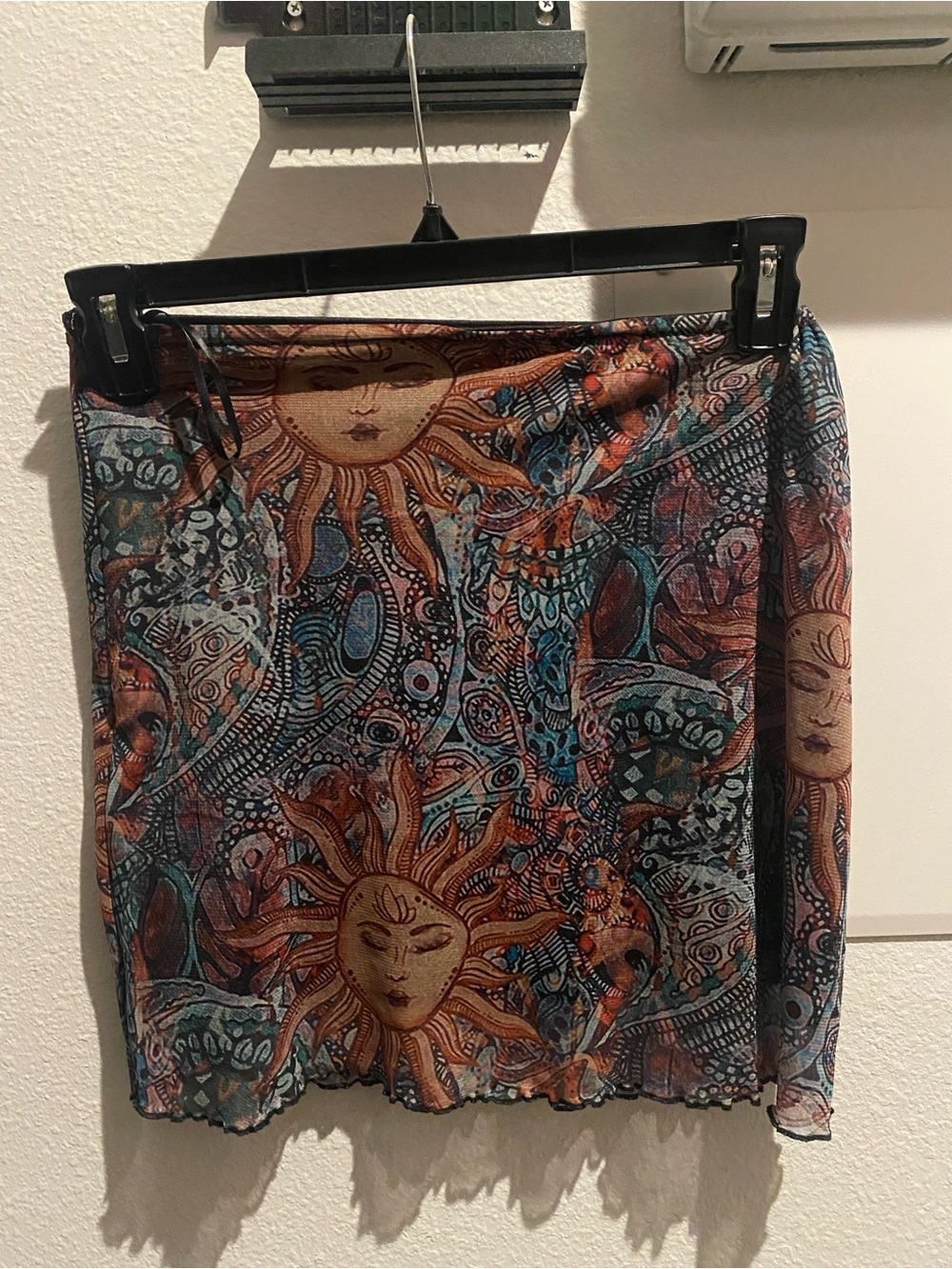 SHEIN Multicolor Sun & Paisley Mini Skirt